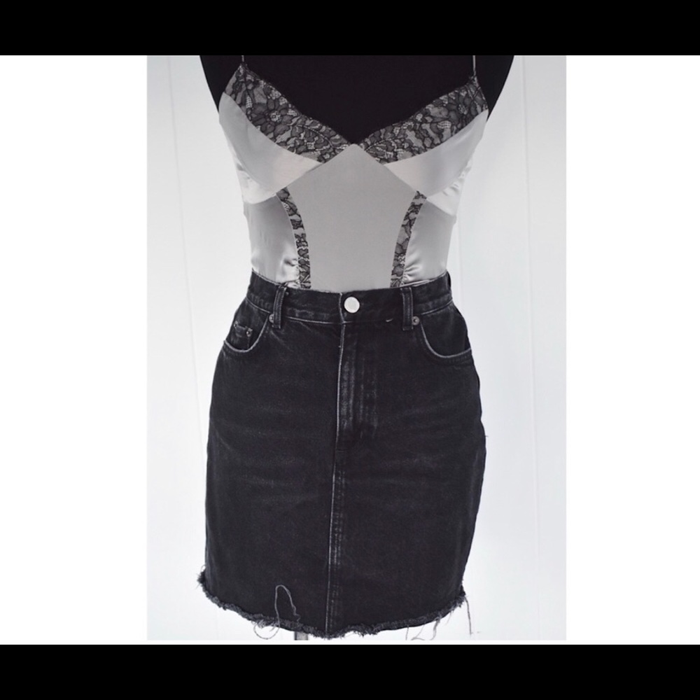 Black denim skirt - Stockholm Atelier